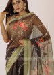 Mehndi Green Organza Saree